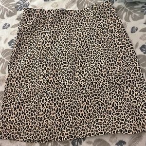 top shop cheetah print elastic waist band skirt